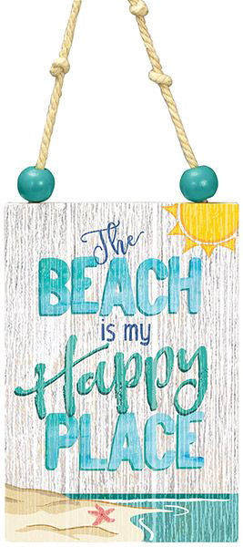 Item 109117 The Beach Is My Happy Place Sign Ornament - Outer Banks