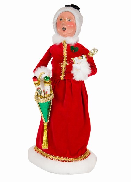 Item 113344 Red Velvet Mrs. Claus With Candy Container