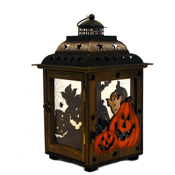 Item 127289 Large Halloween Lantern With Jack-o'-Lanterns & Ghosts