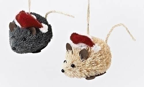Item 134191 Mouse In Santa Hat Ornament