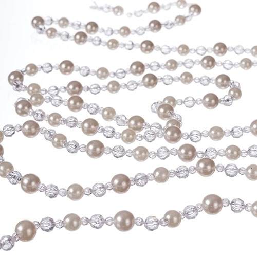 Item 134198 Clear/Gold Pearl Bead Garland