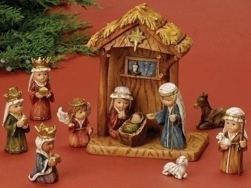 Item 134279 11 Piece Child Nativity Set