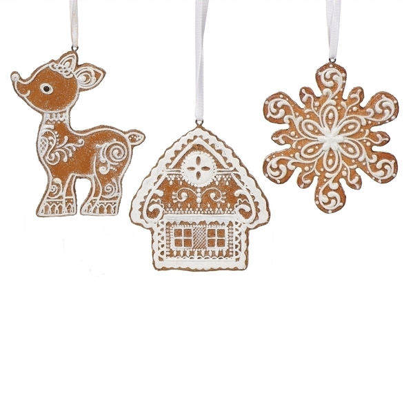 Item 134414 Gingerbread Frosted Ornament
