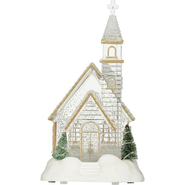 Item 135022 Lighted Church With Trees