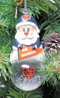 Item 141141 Chicago Bears Santa Snow Globe Ornament
