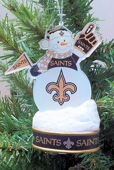 Item 141293 New Orleans Saints Color Changing LED Snowman Ornament