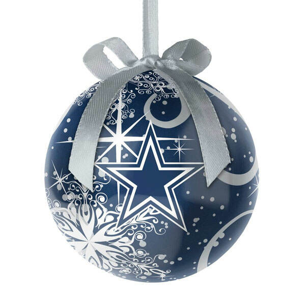 Item 141415 Dallas Cowboys Decoupage Snowflake Ball Ornament