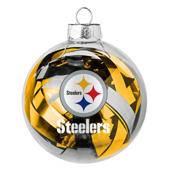 Item 141451 Pittsburgh Steelers Large Ball Tinsel Ornament