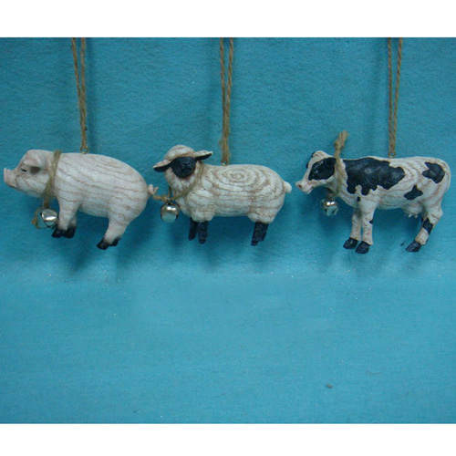 Item 146346 Pig/Sheep/Cow Ornament 