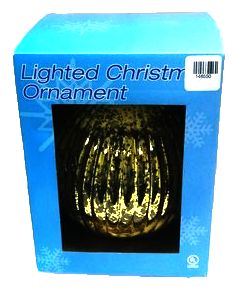 Item 146550 150 MM Gold Glass Ball Ornament With 10 Lights