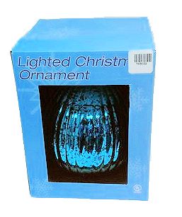 Item 146559 Blue Glass Ball Ornament With 10 Lights