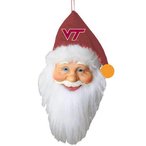 Item 146880 Virginia Tech Hokies Santa Head Ornament