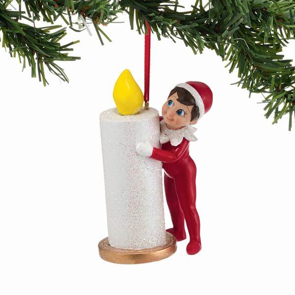 Item 156129 Elf On The Shelf With Candle Ornament