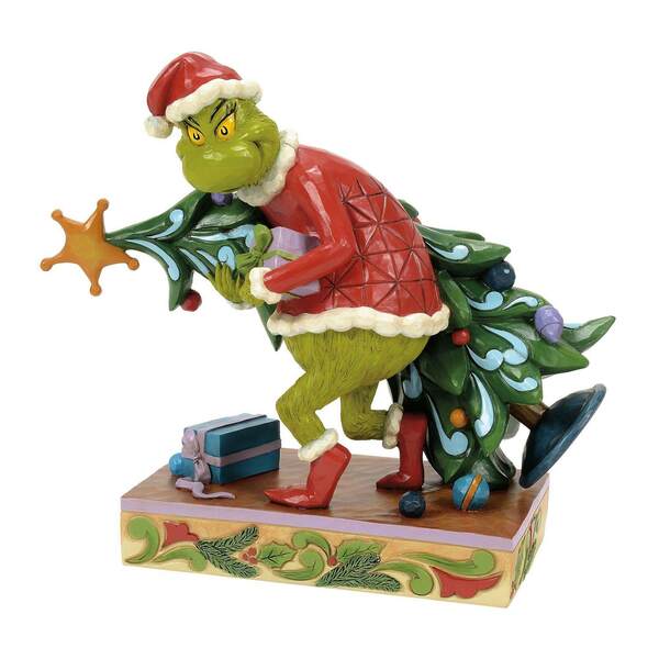 Item 156143 Grinch Carrying Stealing Christmas Tree Figure