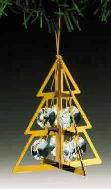 Item 161004 Gold Crystal Christmas Tree Ornament