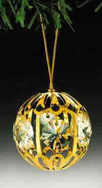 Item 161007 Gold Crystal Crystal Ball Ornament