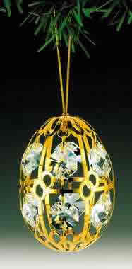 Item 161012 Gold Crystal Egg Ornament