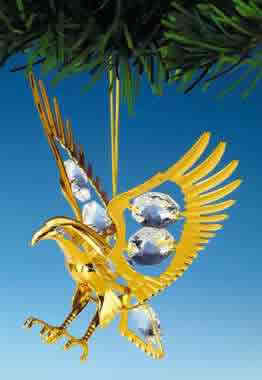 Item 161073 Gold Crystal Eagle Ornament