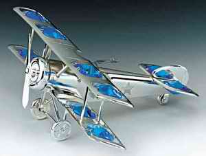 Item 161181 Silver Crystal Airplane Ornament