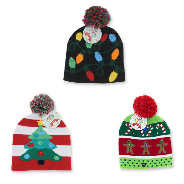 Item 164104 Flashing Holiday Knit Hat