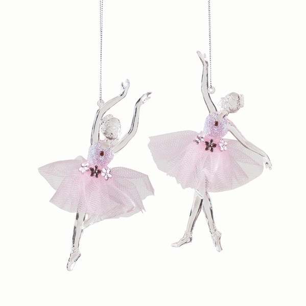 Item 177331 Clear/Pink Dancing Ballerina Ornament