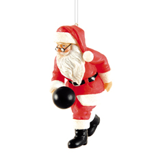 Item 177757 Santa Bowling Ornament