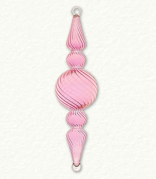 Item 186130 Pink Small Swirl Ornament