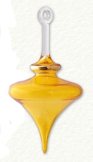 Item 186383 Mini Yellow Kiss Drop Ornament