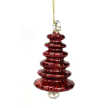 Item 186440 Shiny Cute Christmas Red With Gold Ornament