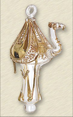 Item 186490 Clear/Gold Camel Ornament