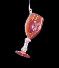 Item 186738 Red Wine Glass Ornament
