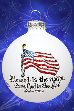 Item 202177 Blessed Is The Nation Whose God Is The Lord Ornament