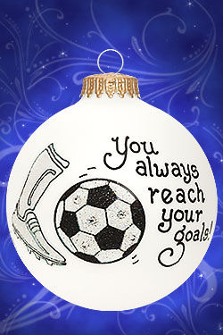 Item 202210 You Always Reach Your Goals Boy Soccer Ornament