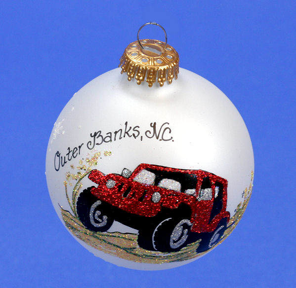 Item 202271 Outer Banks, NC Red Jeep Ornament