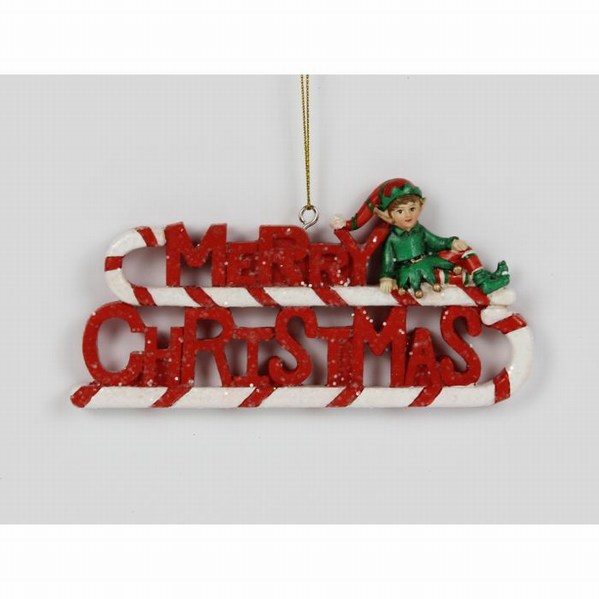 Item 203074 Merry Christmas Elf Ornament