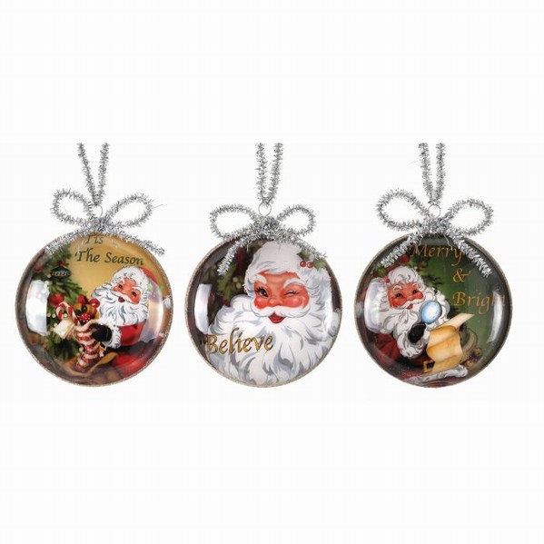Item 203156 Retro Santa Disc Ornament