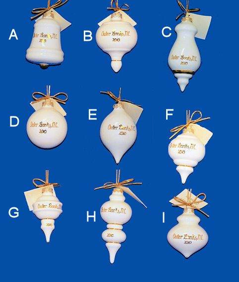 Item 219003 Outer Banks NC Christmas Shapes Ornament