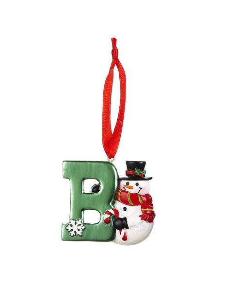 Item 254030 Snowman Initial B Ornament