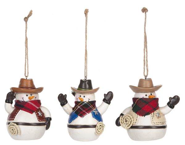 Item 254189 Western Cowboy Snowman Ornament