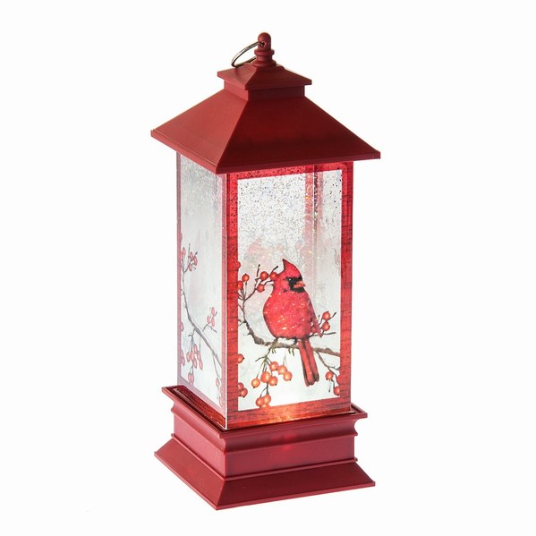 Item 260082 Red Lighted Cardinal Water Lantern