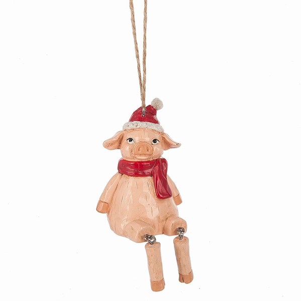 Item 260153 Pig With Dangle Legs Ornament