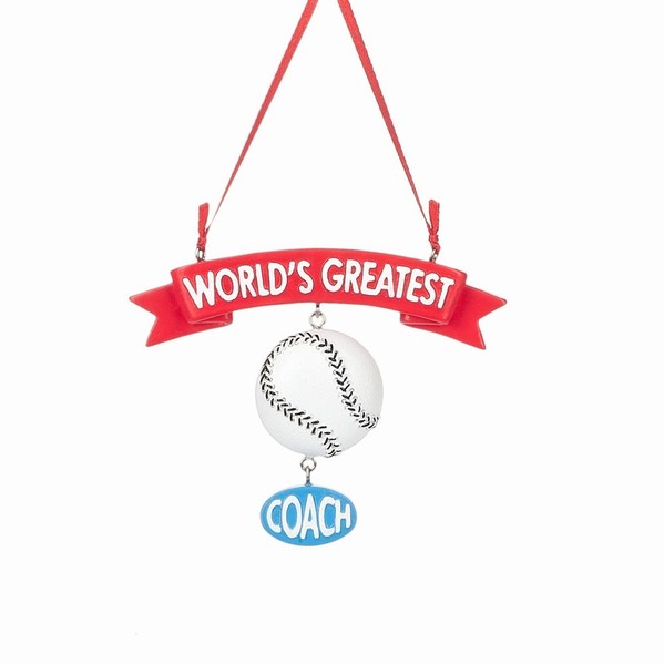 Item 260517 World's Greatest Baseball Coach Ornament