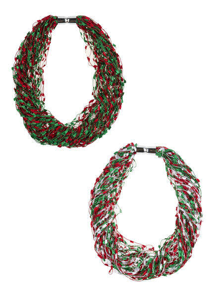Item 260578 Red & Green Confetti Necklace