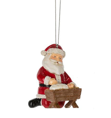 Item 260775 Santa & Baby Jesus Ornament