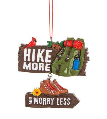 Item 260843 Hike More And Worry Less Ornament