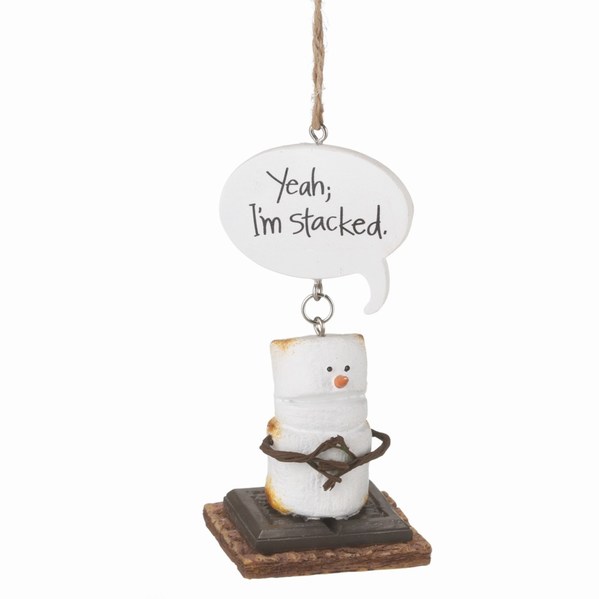 Item 260854 Toasted S'mores Yeah I'm Stacked Ornament