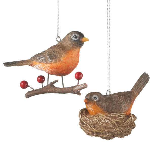 Item 260885 Robin With Branch/Nest Ornament