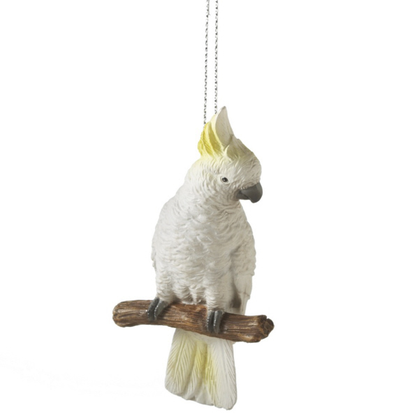 Item 260902 Cockatoo On Branch Ornament