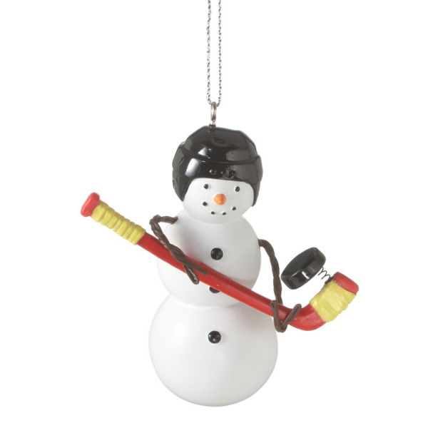 Item 261040 Snowman Hockey Player Ornament