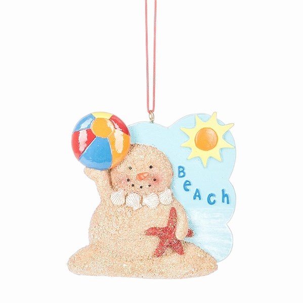 Item 261116 Sand Snowman Beach Ornament